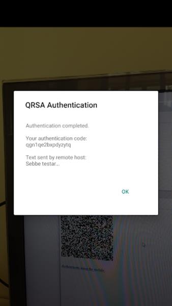 QRSA OTP Authentication  Screenshot 2