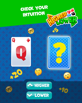 Higher or Lower card game  Screenshot 1