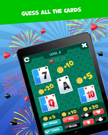 Higher or Lower card game  Screenshot 2