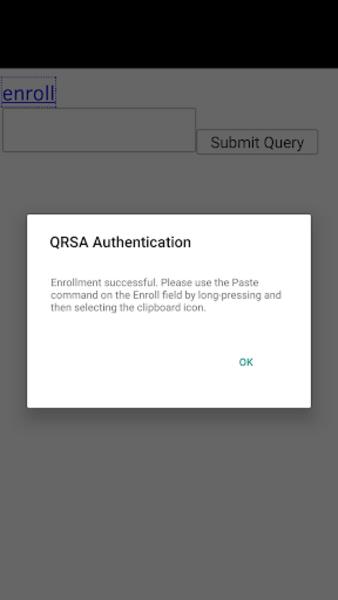 QRSA OTP Authentication  Screenshot 1