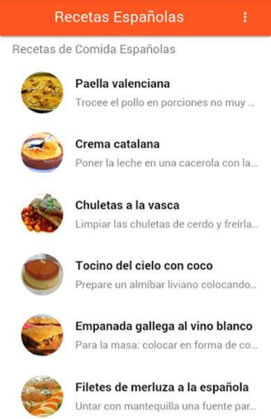 Recetas Españolas  Screenshot 2