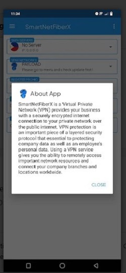 SmartNetFiberX VPN  Screenshot 3