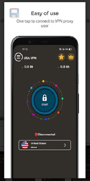 USA VPN - Fast ProxyVPN  Screenshot 1