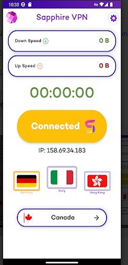 Sapphire VPN: Fast Protector  Screenshot 1