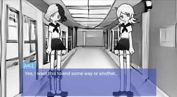 A Quick Rejection: a rushed visual novel.  Screenshot 1