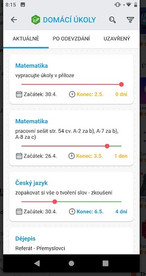 Bakaláři OnLine  Screenshot 2