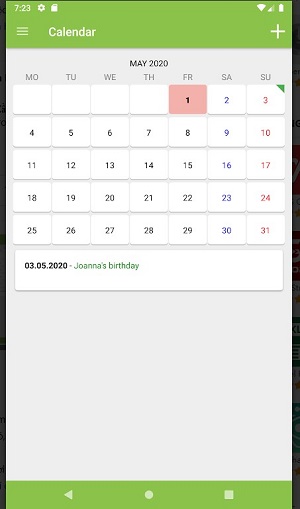 Calendar  Screenshot 1