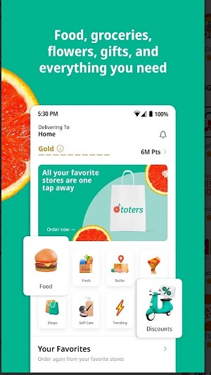 Toters: Food Delivery & More  Screenshot 1