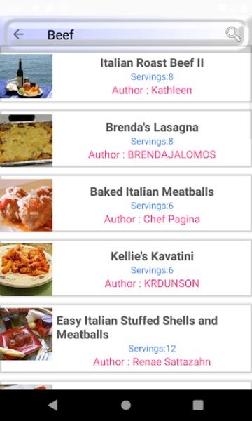 Italian Meal Recipes  Screenshot 4