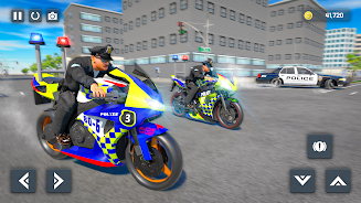 Police Bike Stunt Race Game  Screenshot 3