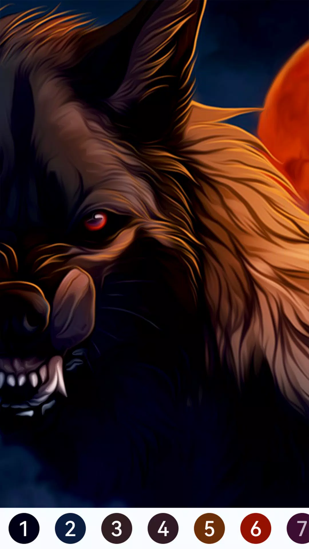 Werewolf Paint by Number  Screenshot 3