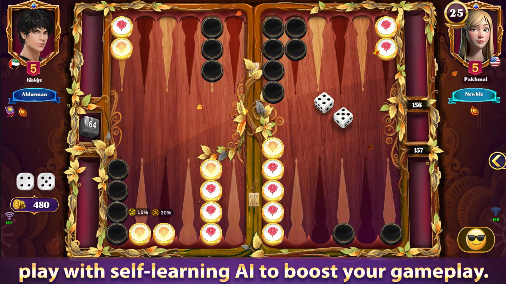 Backgammon Cafe: Online, Fair  Screenshot 4