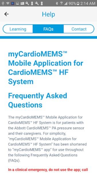 myCardioMEMS™  Screenshot 2