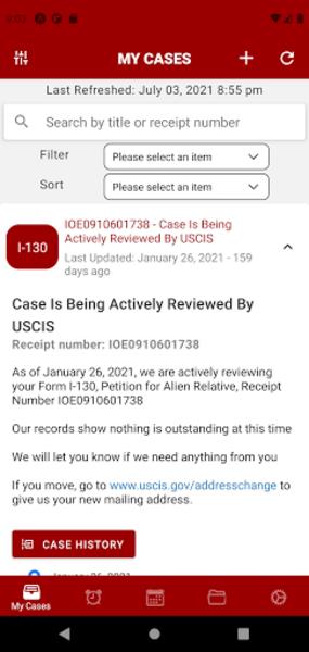 Immigration Case Tracker  Screenshot 5