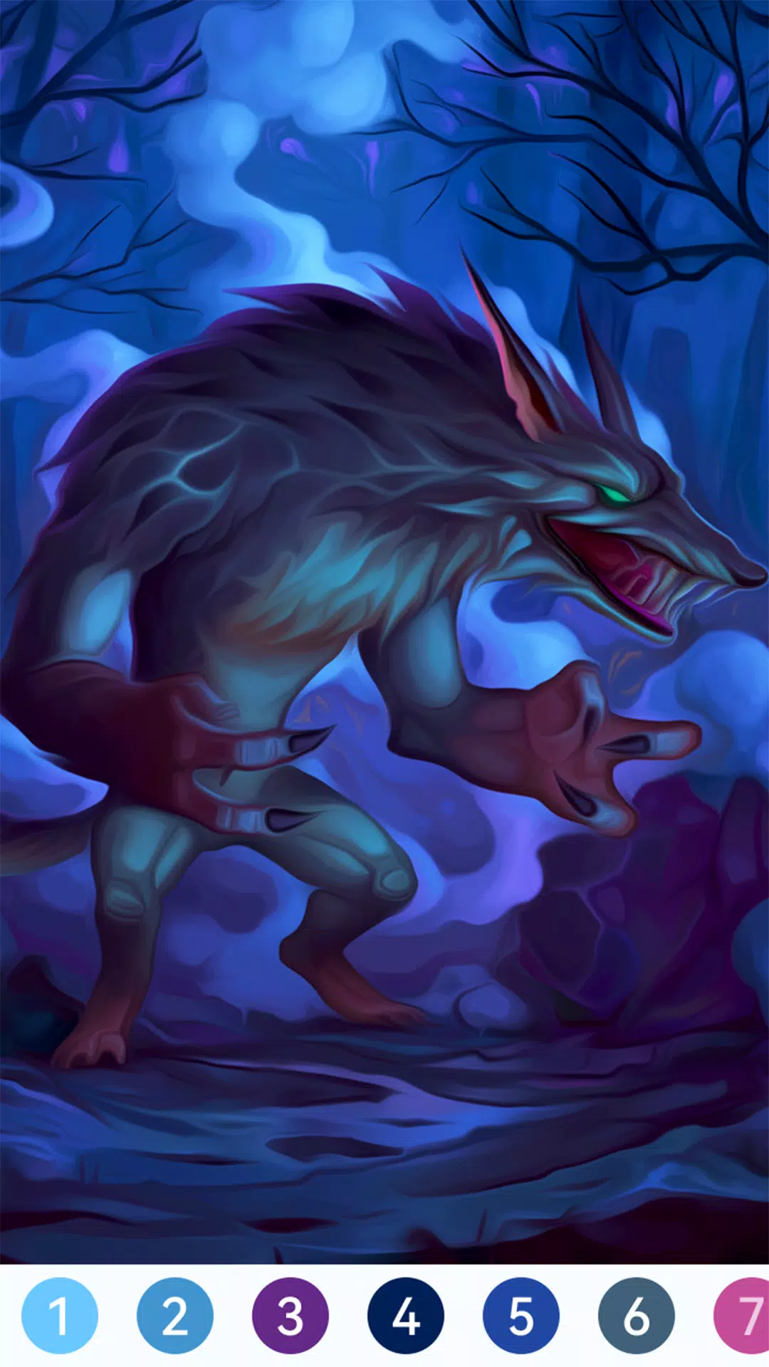 Werewolf Paint by Number  Screenshot 1