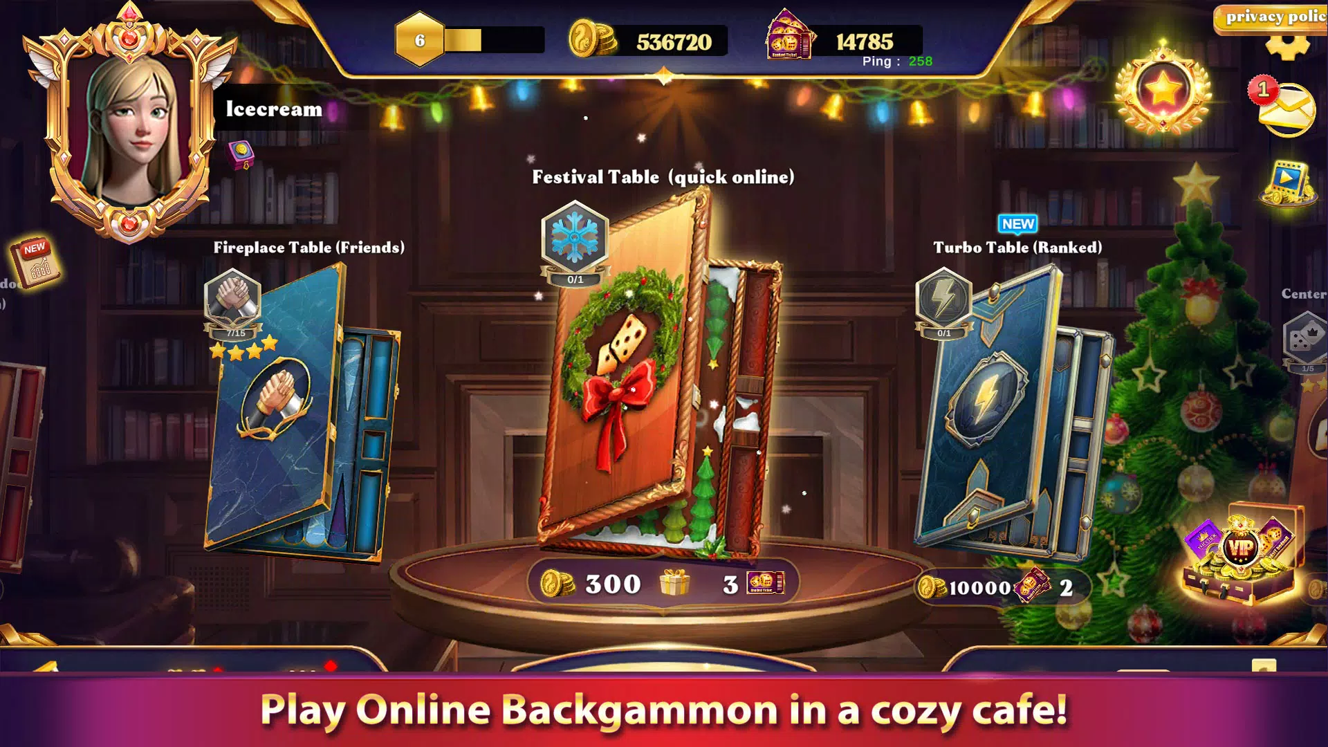 Backgammon Cafe: Online, Fair  Screenshot 1