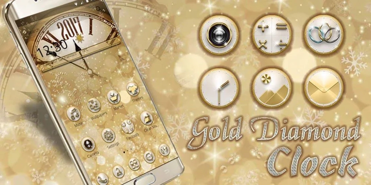 Gold Diamond Clock  Screenshot 1