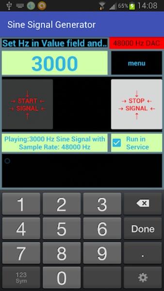 Sine SignalnGenerator  Screenshot 3