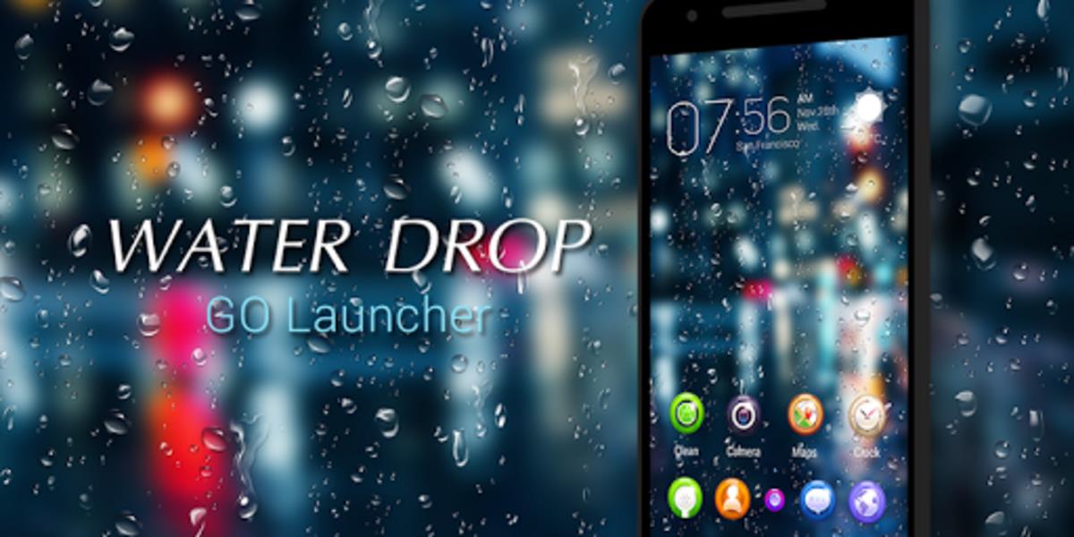 Drop Rain 3D GOLauncher EX Theme  Screenshot 1