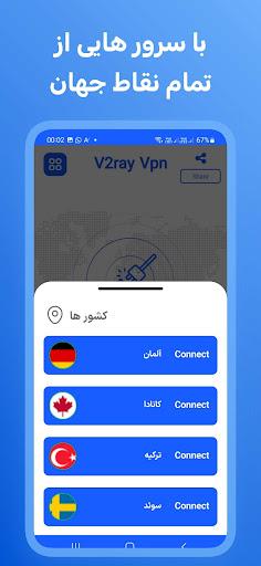 فیلترشکن پرسرعت V2ray vpn (MOD)  Screenshot 3