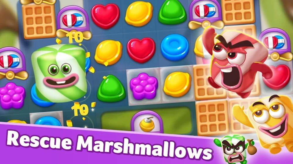 Lollipop & Marshmallow Match3 Mod  Screenshot 3