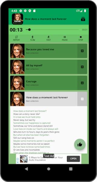 Celine Dion Songs Lyrics  Screenshot 5