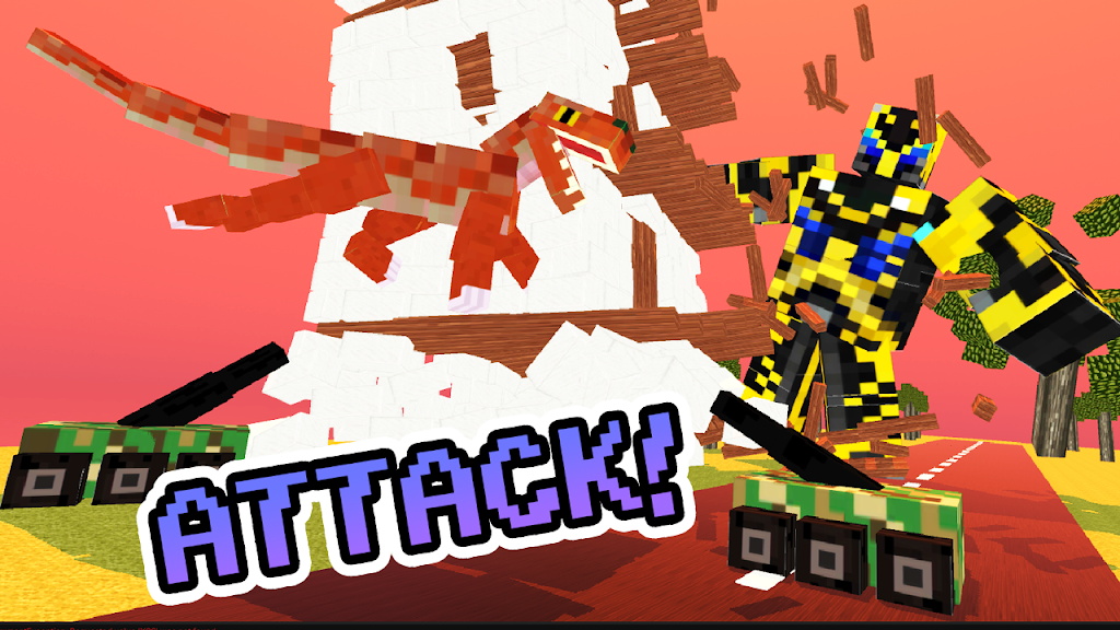 Blocky Titan Raptor Assault  Screenshot 3