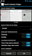 Month Calendar Widget  Screenshot 8