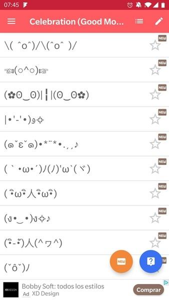 Kaomoji Japan Emoticon  Screenshot 5