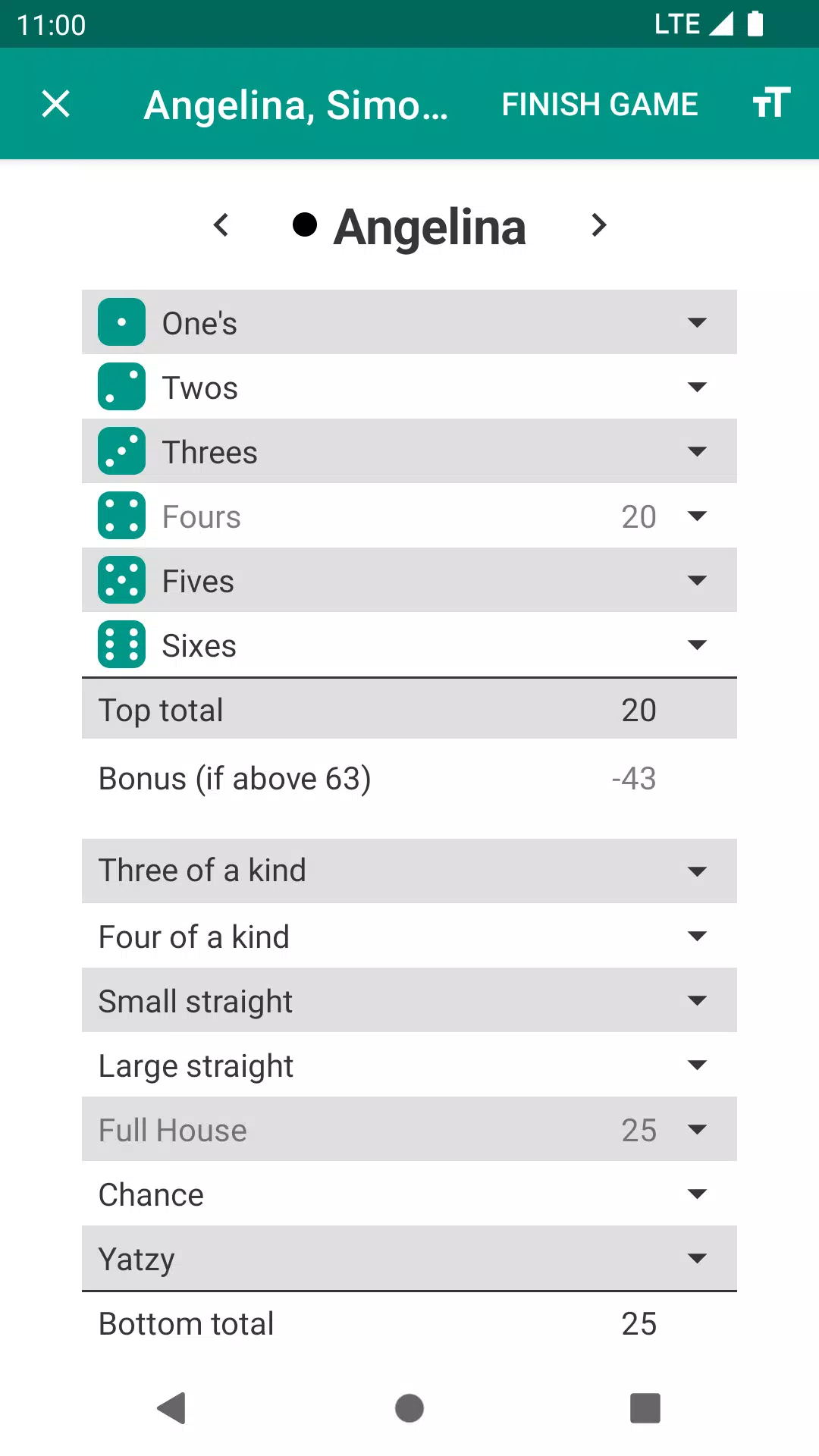 Yatzy Scoring Card for Yahtzee  Screenshot 2