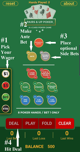 Pairs and Up Poker  Screenshot 2