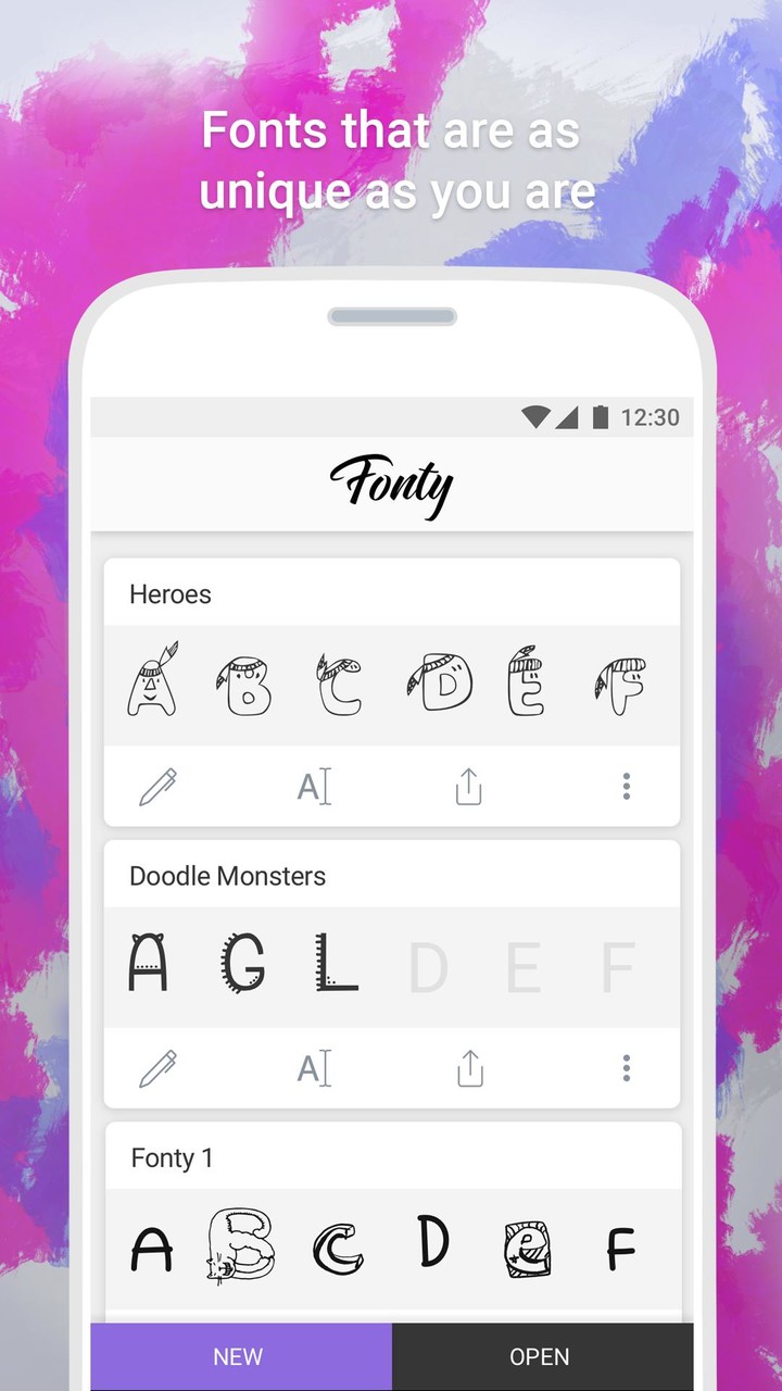 Fonty - Draw and Make Fonts  Screenshot 1