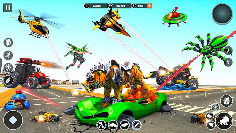 Flying Tiger Robot Car Games  Screenshot 21