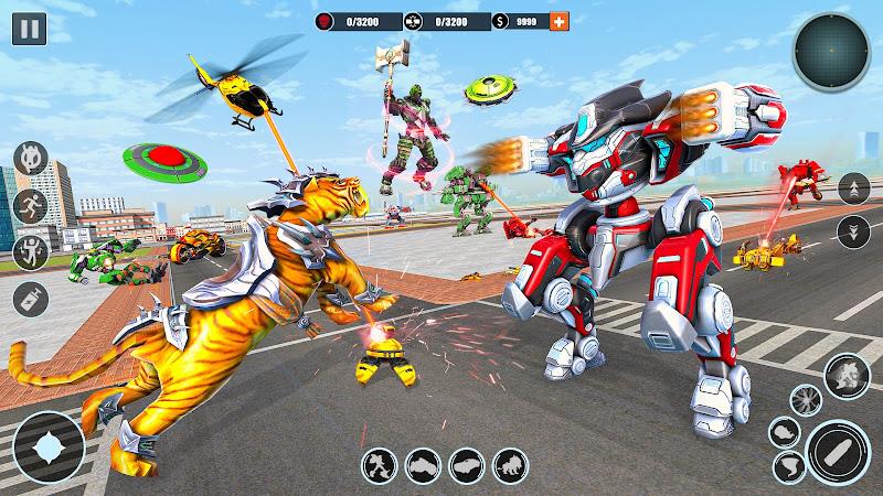 Flying Tiger Robot Car Games  Screenshot 17