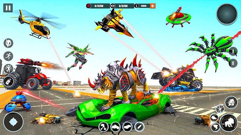 Flying Tiger Robot Car Games  Screenshot 15