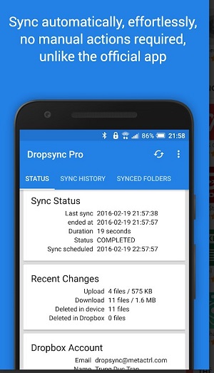 Dropsync: Autosync for Dropbox  Screenshot 3