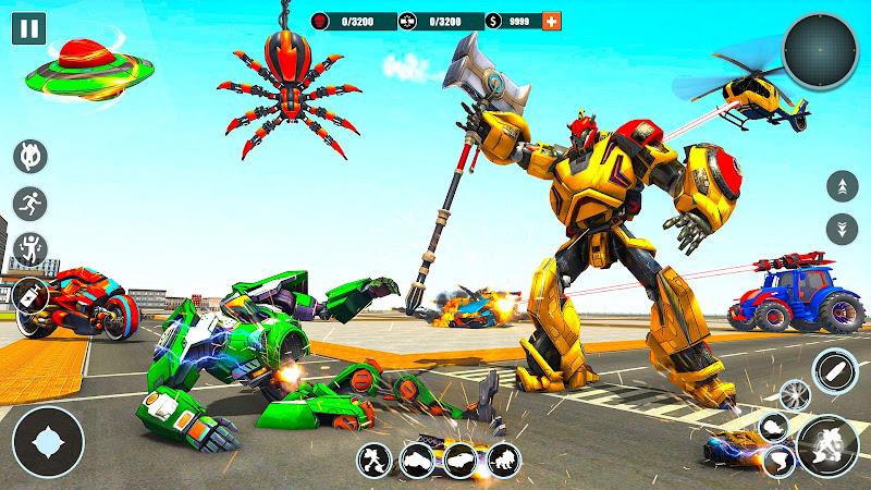 Flying Tiger Robot Car Games  Screenshot 10