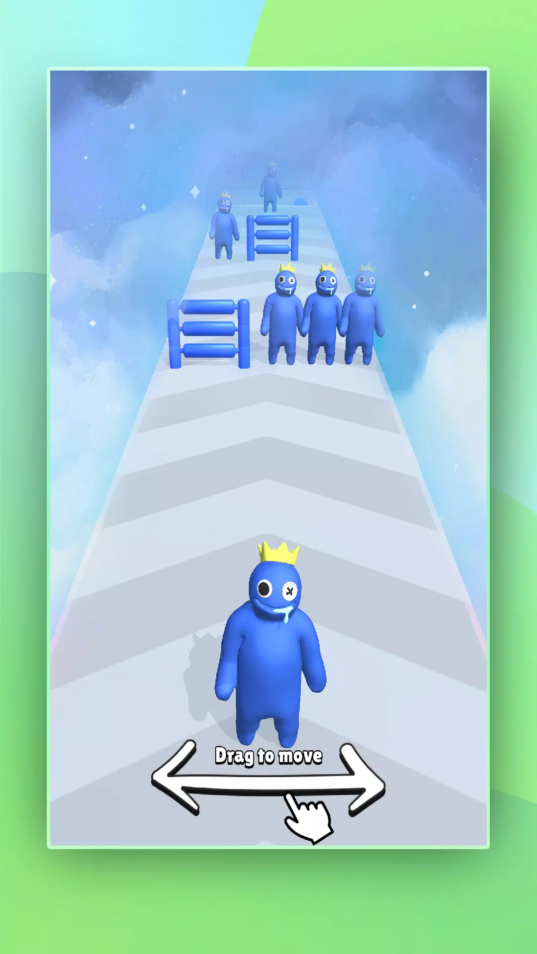 Blue Run And Merge Friends  Screenshot 2