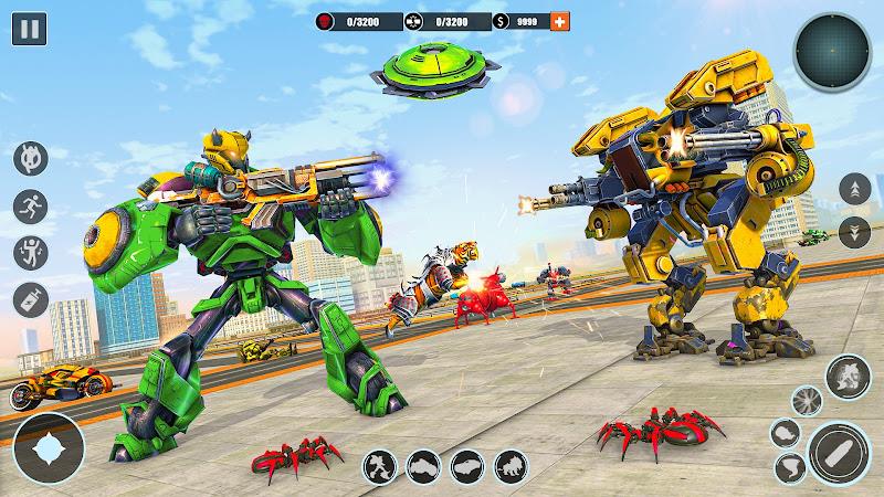 Flying Tiger Robot Car Games  Screenshot 3