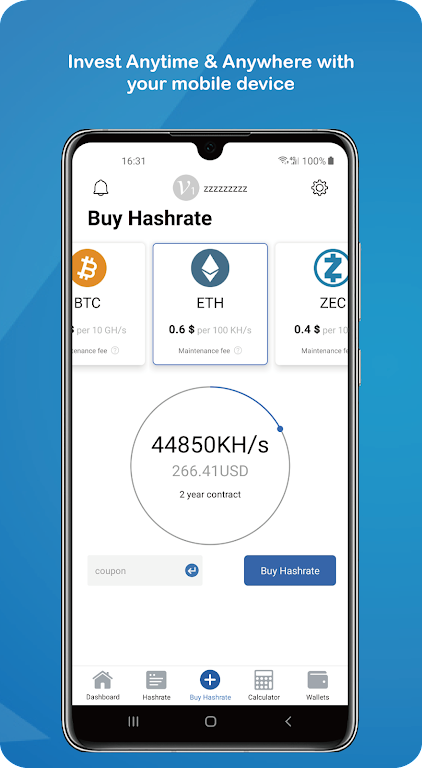 Hashshiny Bitcoin Cloud Mining  Screenshot 2