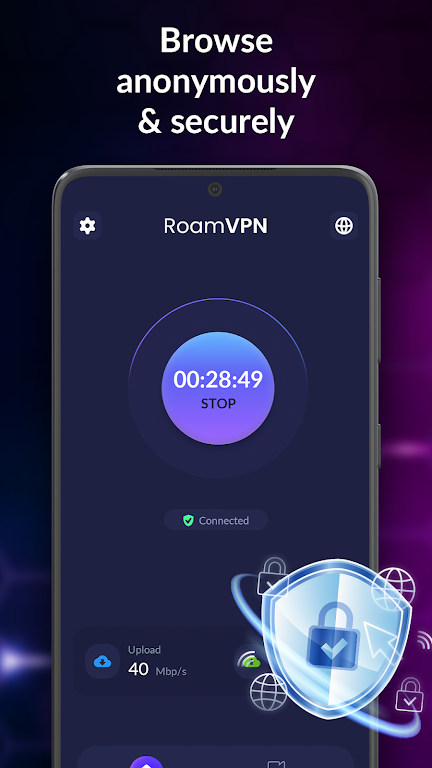 Roam VPN: Secure Privacy  Screenshot 1