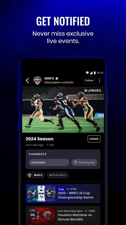 Caffeine TV: Free Live Sports  Screenshot 3