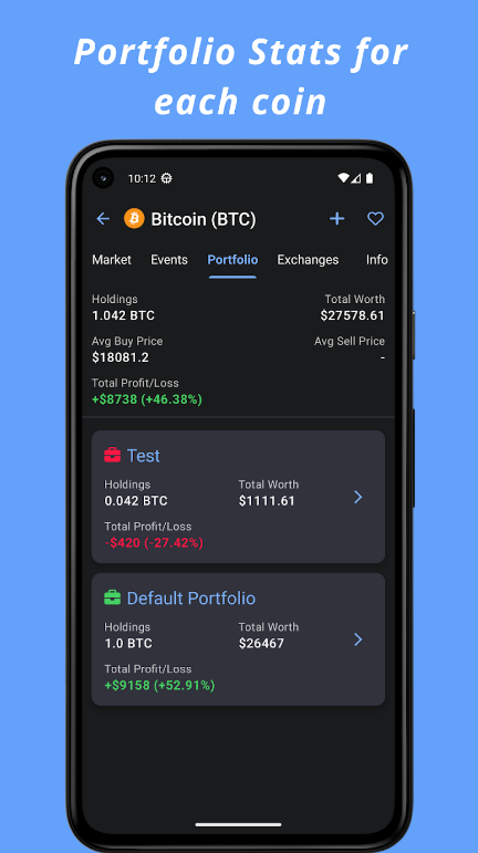 Crypto Hub Coin Stats Tracker  Screenshot 1