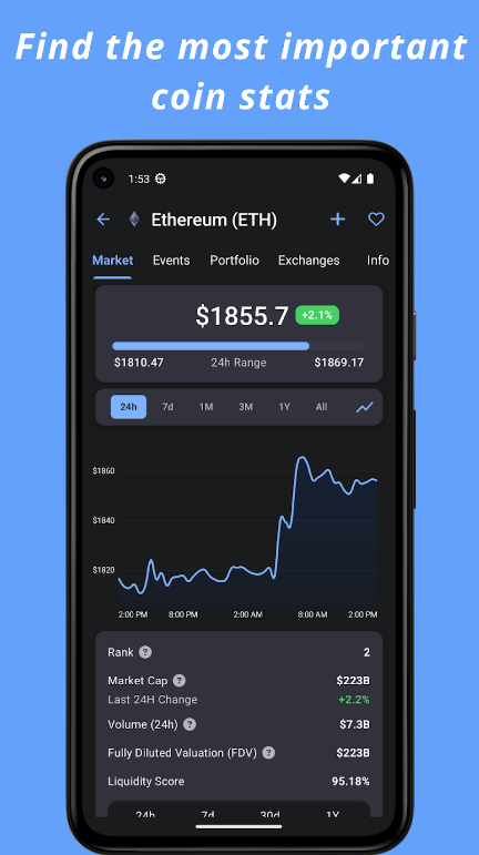 Crypto Hub Coin Stats Tracker  Screenshot 4