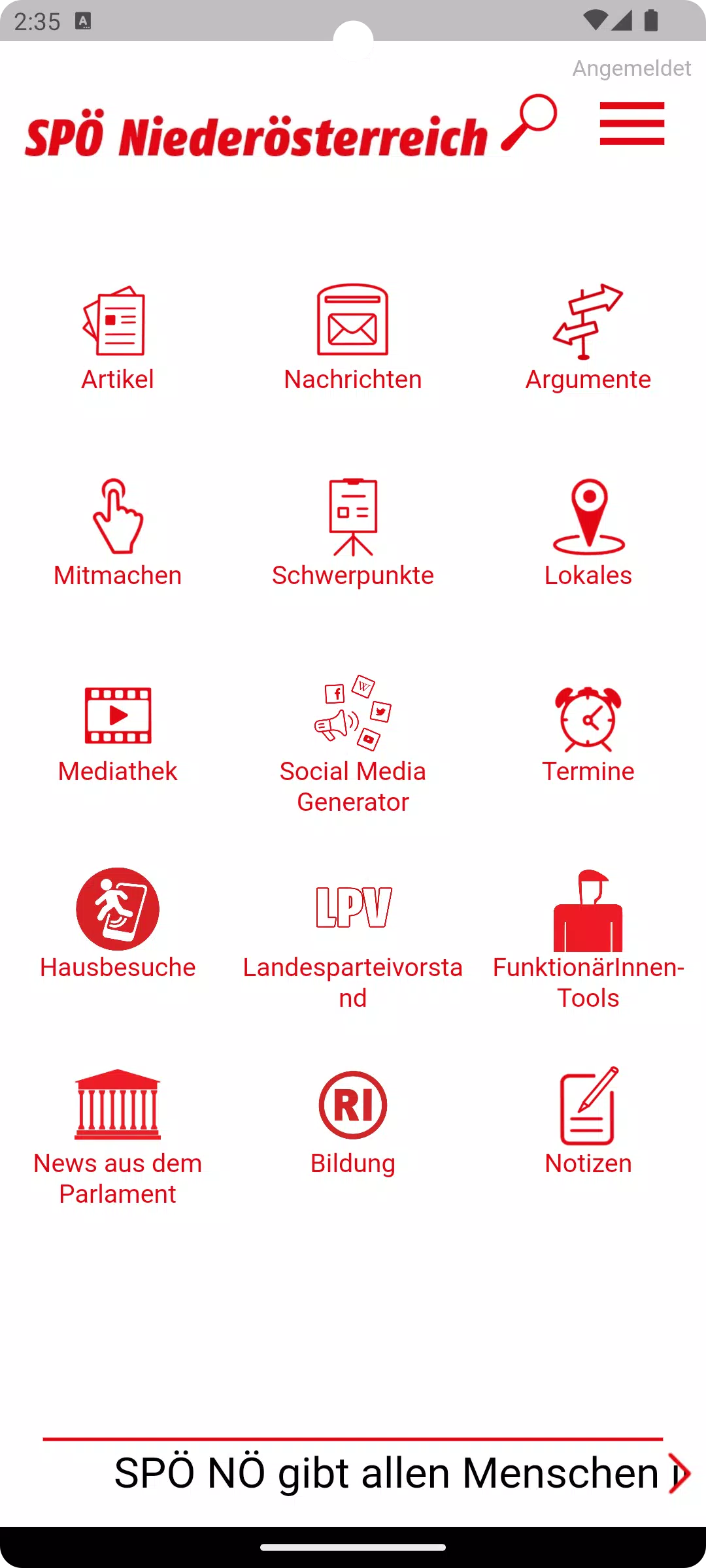 SPÖ Niederösterreich  Screenshot 1