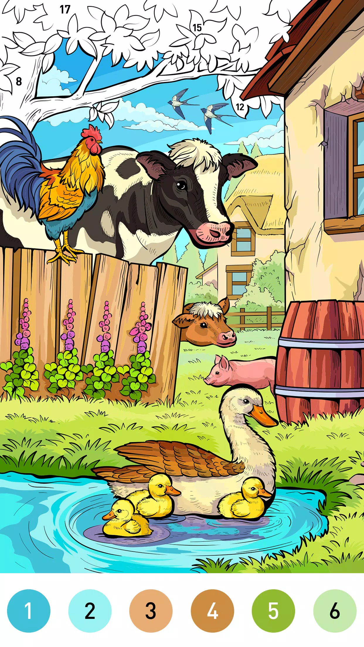 Farm Color by number game  Screenshot 2