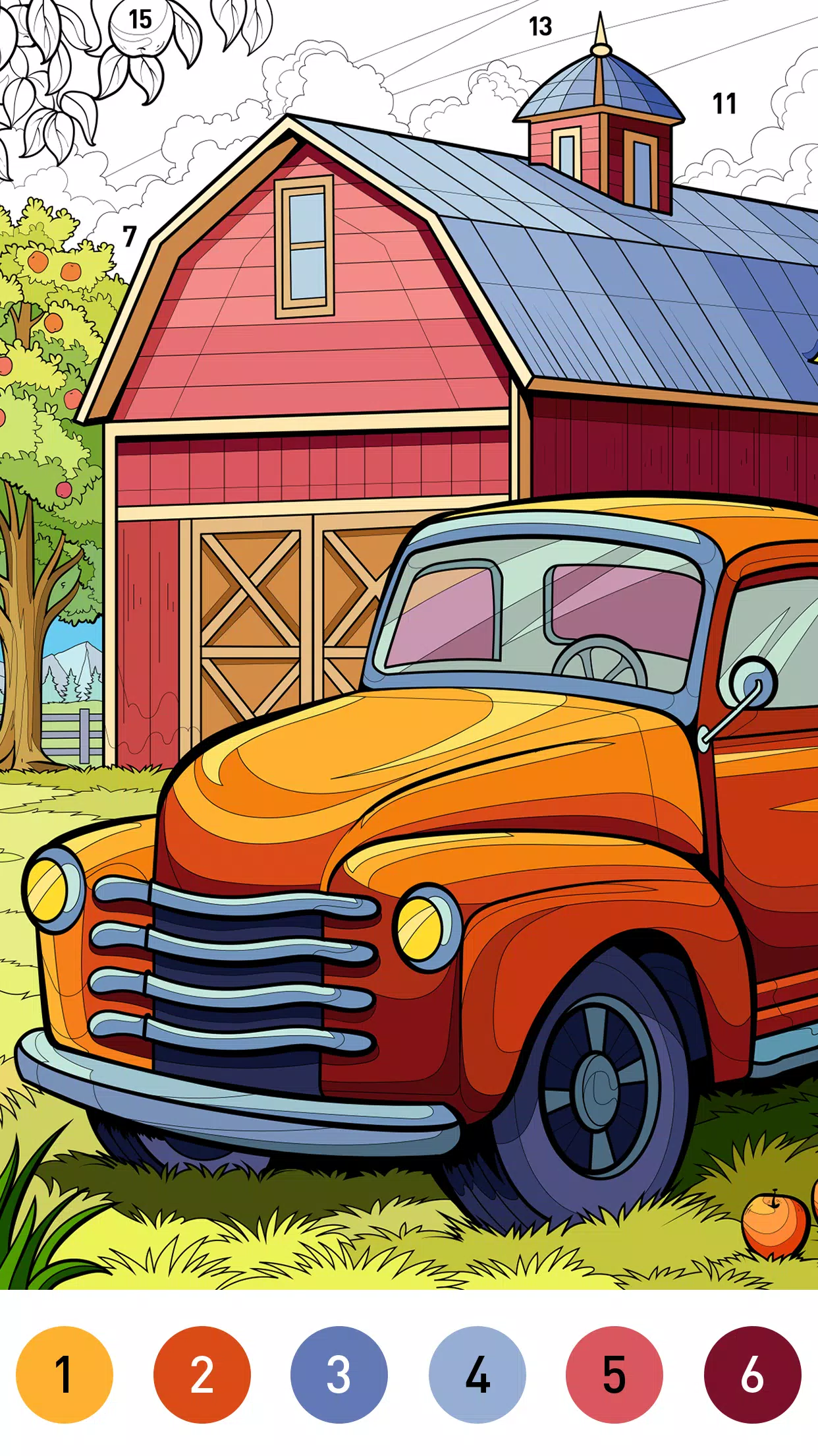 Farm Color by number game  Screenshot 1