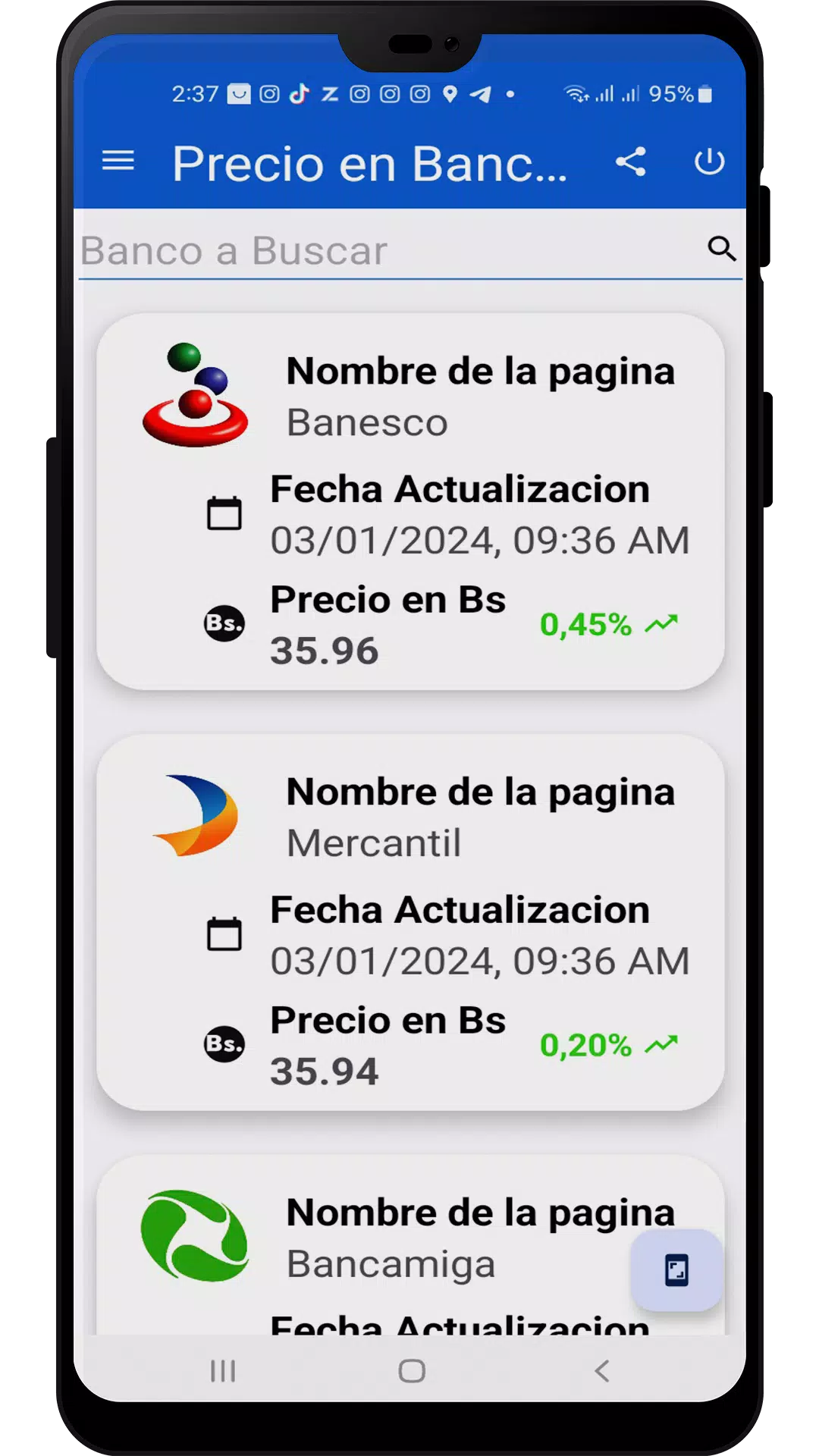 Dolar al Dia Venezuela  Screenshot 3