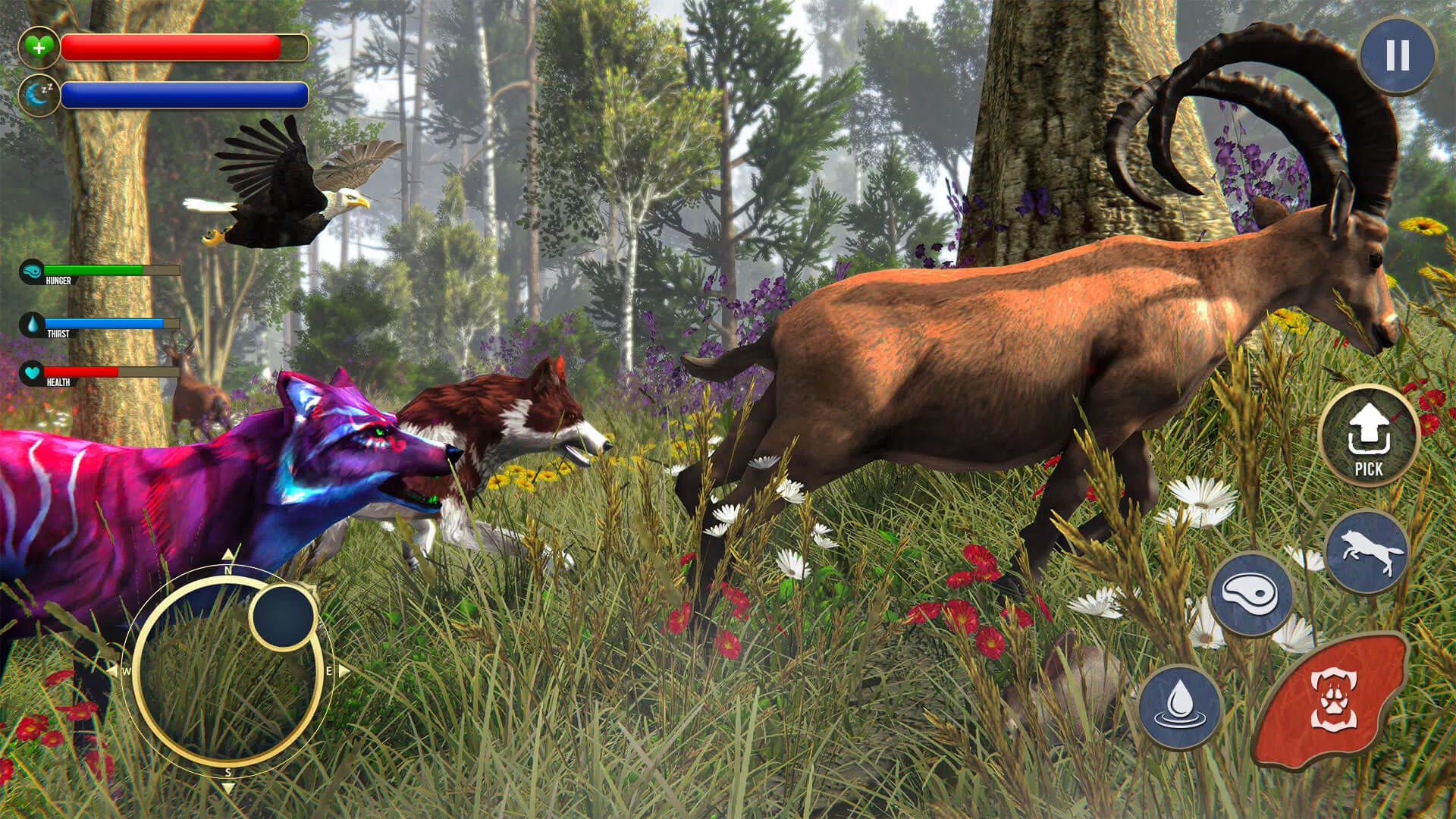 Wolf Sim: Offline Animal Games  Screenshot 2