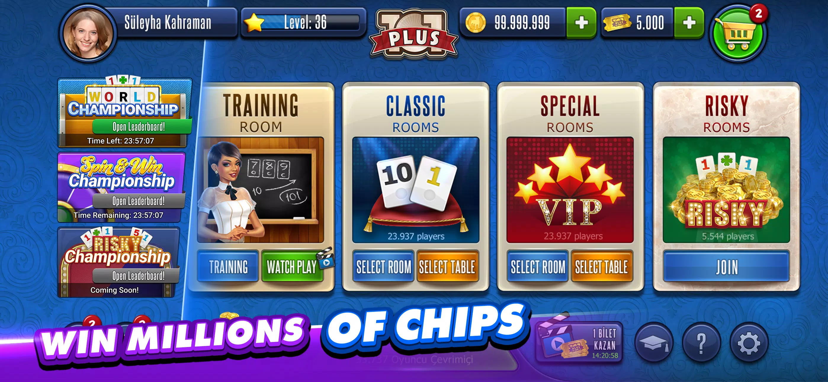 101 Okey Plus Rummy Board Game  Screenshot 1